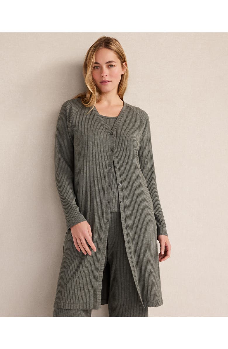 Haven Well Within Drapey Rib Knit Duster, Main, color, Cypress Hthr