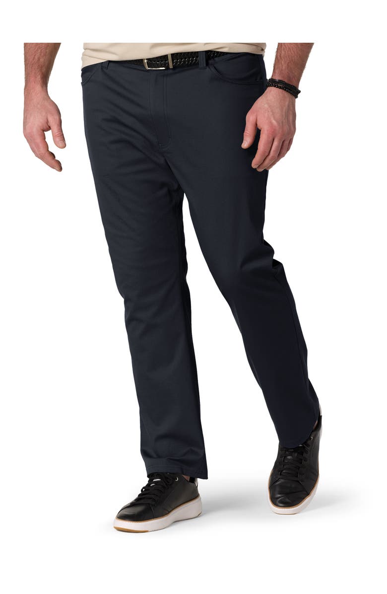 Oak Hill by DXL Big & Tall Straight-Fit 5-Pocket Tech Pants, Main, color, Anthracite