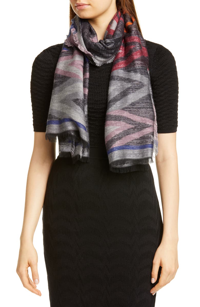Missoni Zigzag Print Scarf, Alternate, color, 