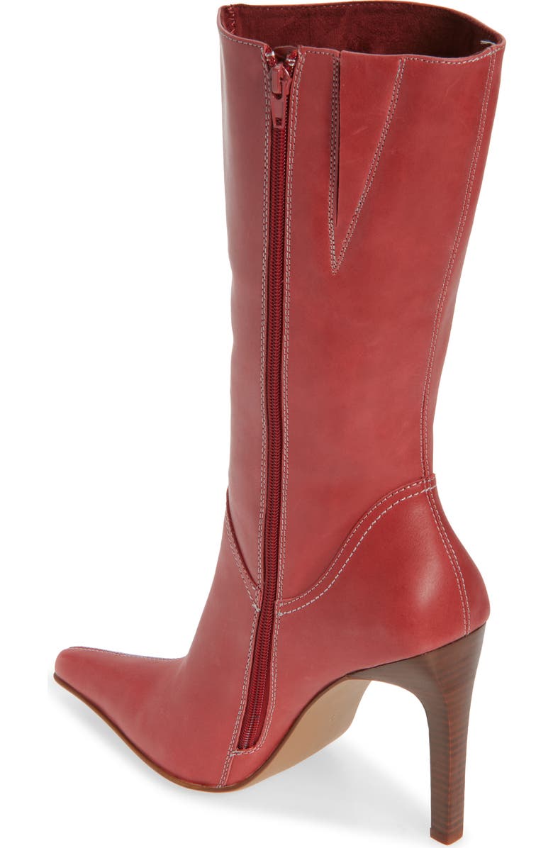 Jeffrey Campbell Dotty Boot, Alternate, color, Dusty Red