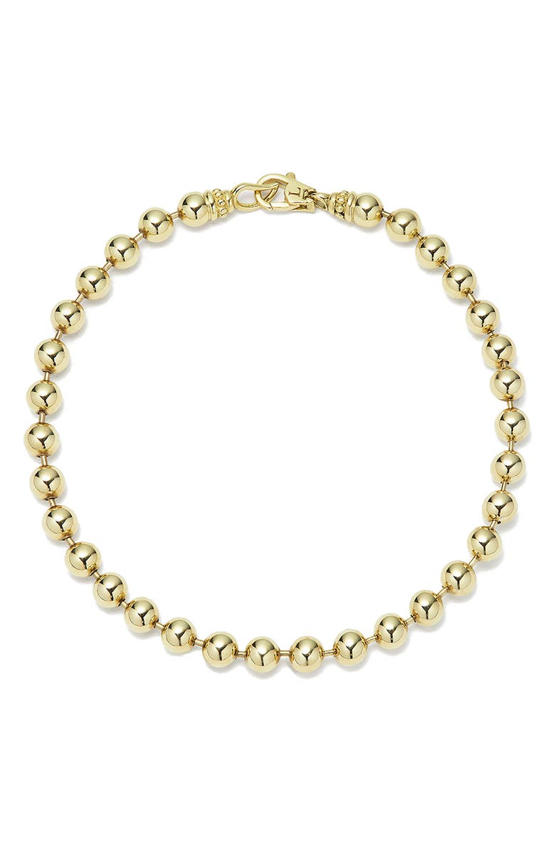 LAGOS 18K Anthem 5mm Ball Chain Bracelet, Main, color, Gold