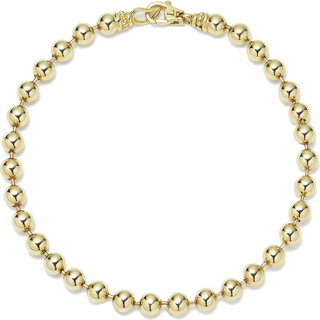 Lagos 18k Anthem 5mm Ball Chain Bracelet In Gold
