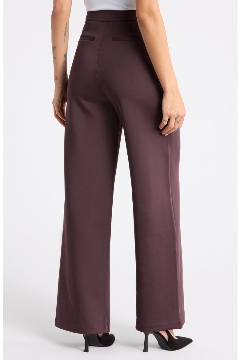Sculpting Wide Leg Pants, Alternate, color, DARK COCOA
