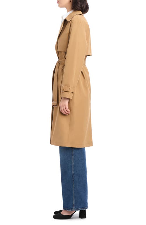 Kate Spade New York Water Resistant Belted Trench Coat In Gold