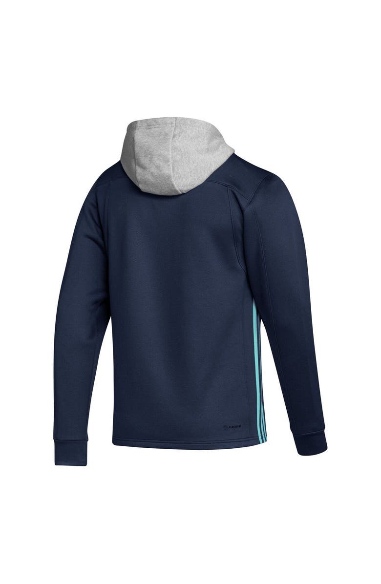 adidas Men's adidas Deep Sea Blue Seattle Kraken Skate Lace Primeblue Team Pullover Hoodie, Alternate, color, Navy