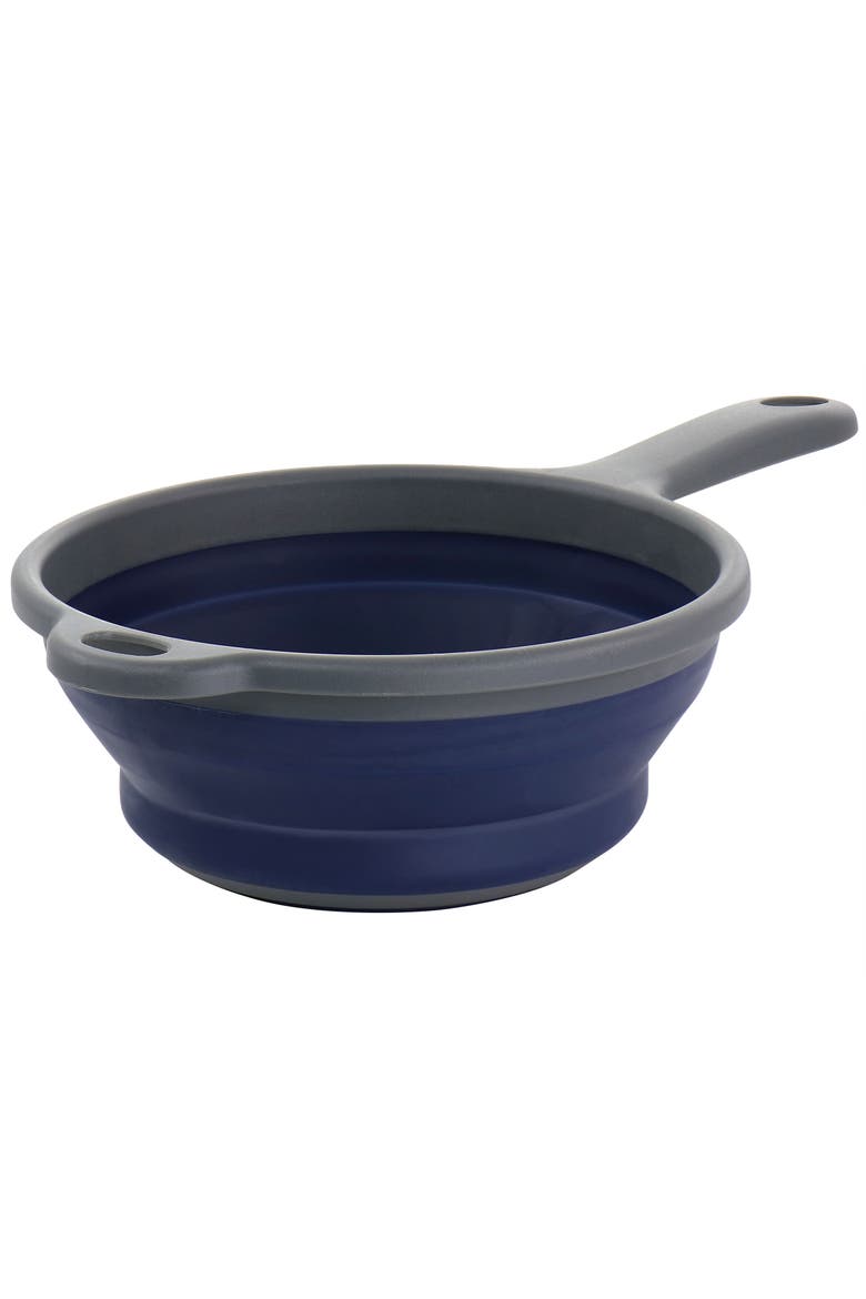 Bluemarine Collapsible Polypropylene Colander with Handle, Main, color, Blue