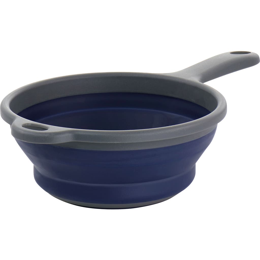 Oster Bluemarine Collapsible Polypropylene Colander With Handle In Blue