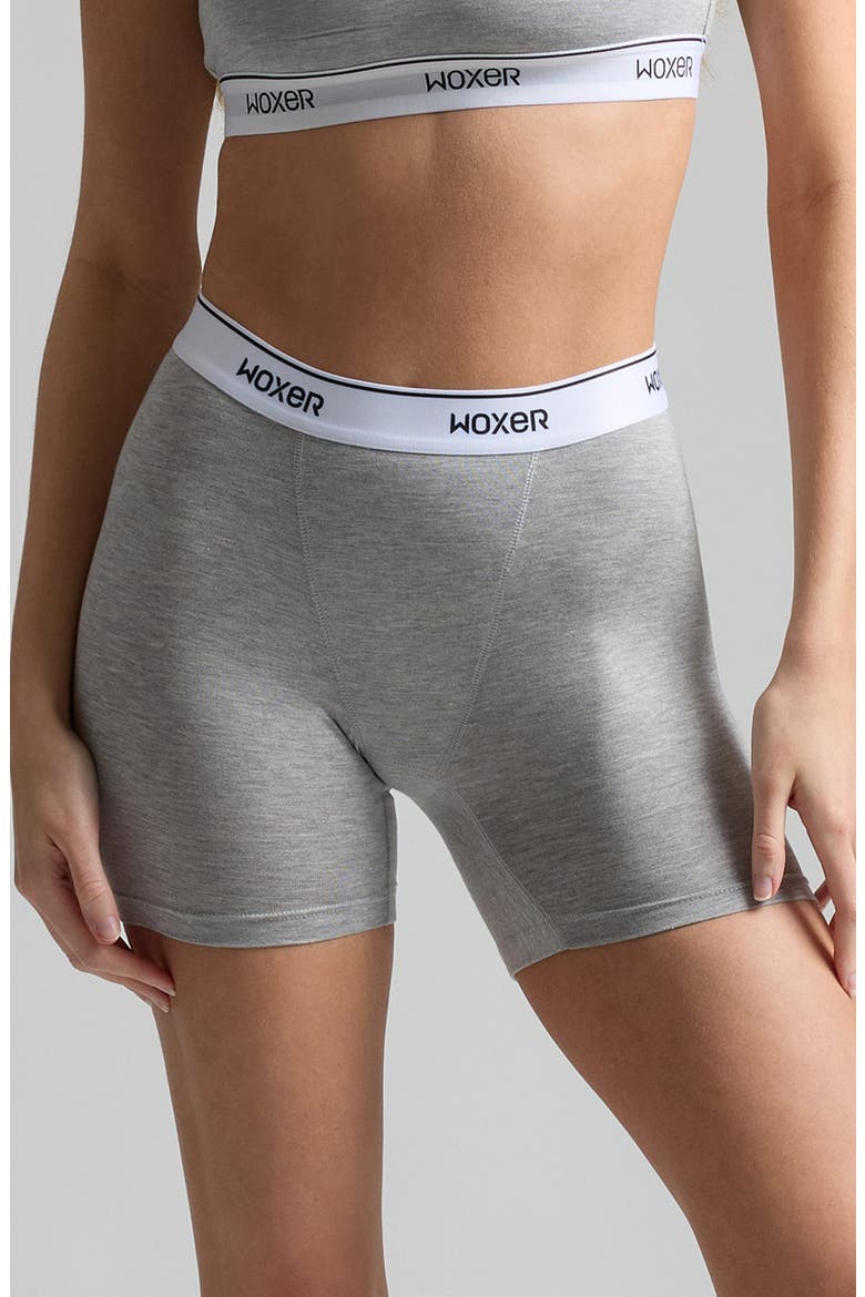 Baller High Rise Ultra-Soft 5-Inch Boxer Briefs, Main, color, HEATHER GREY
