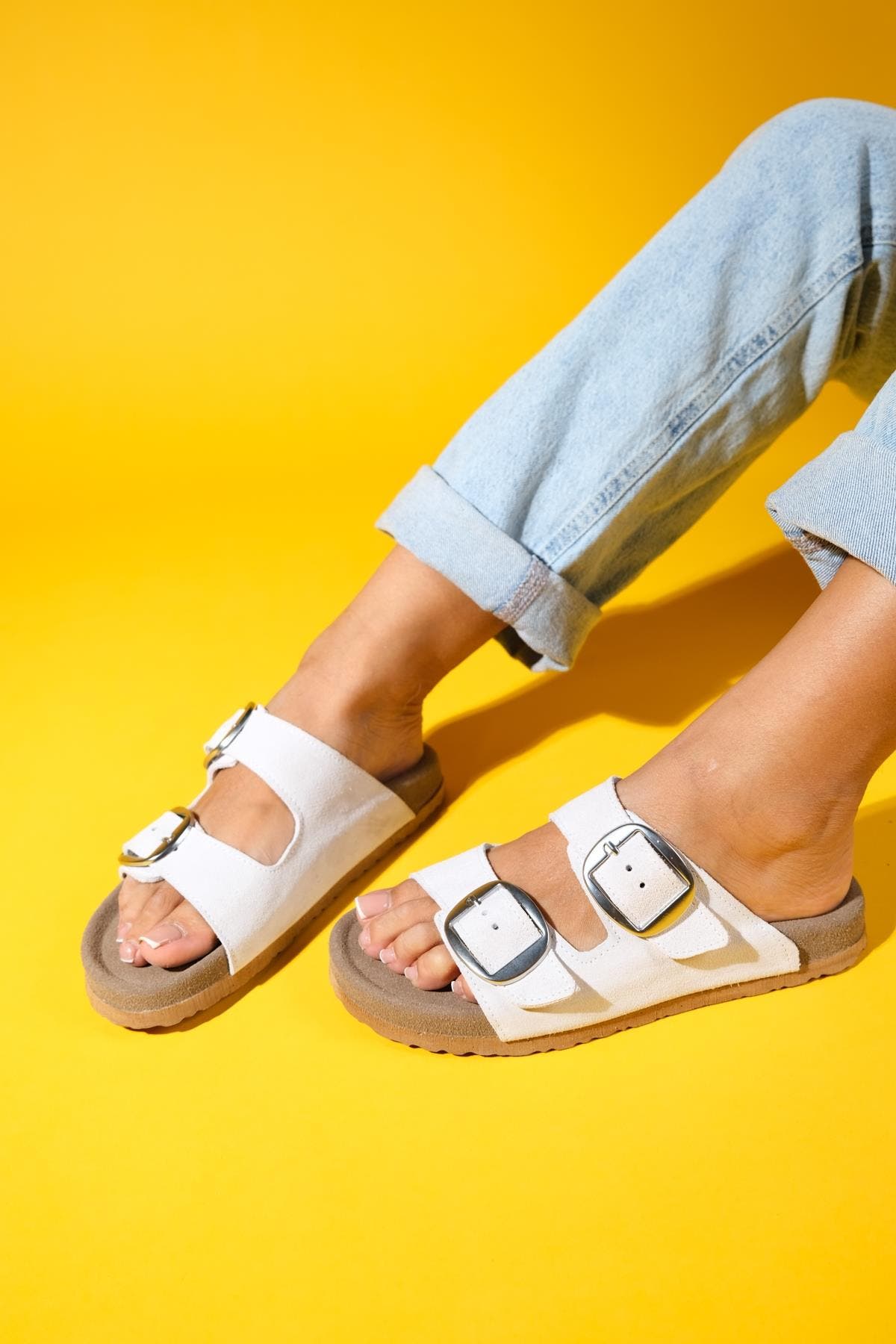 Ovesta Soft Footbed Leather Slide Sandal, Alternate, color, White Leather