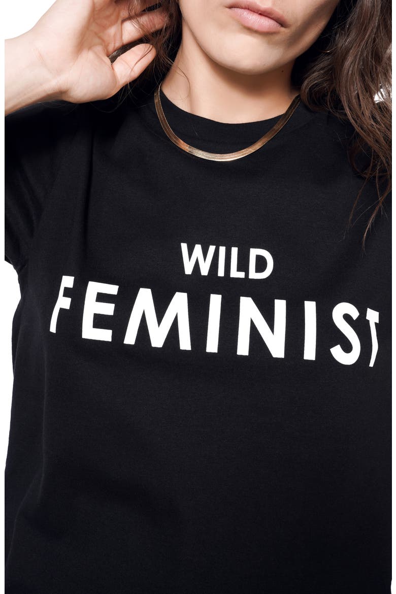 The Wild Feminist ® Tee, Alternate, color, BLACK