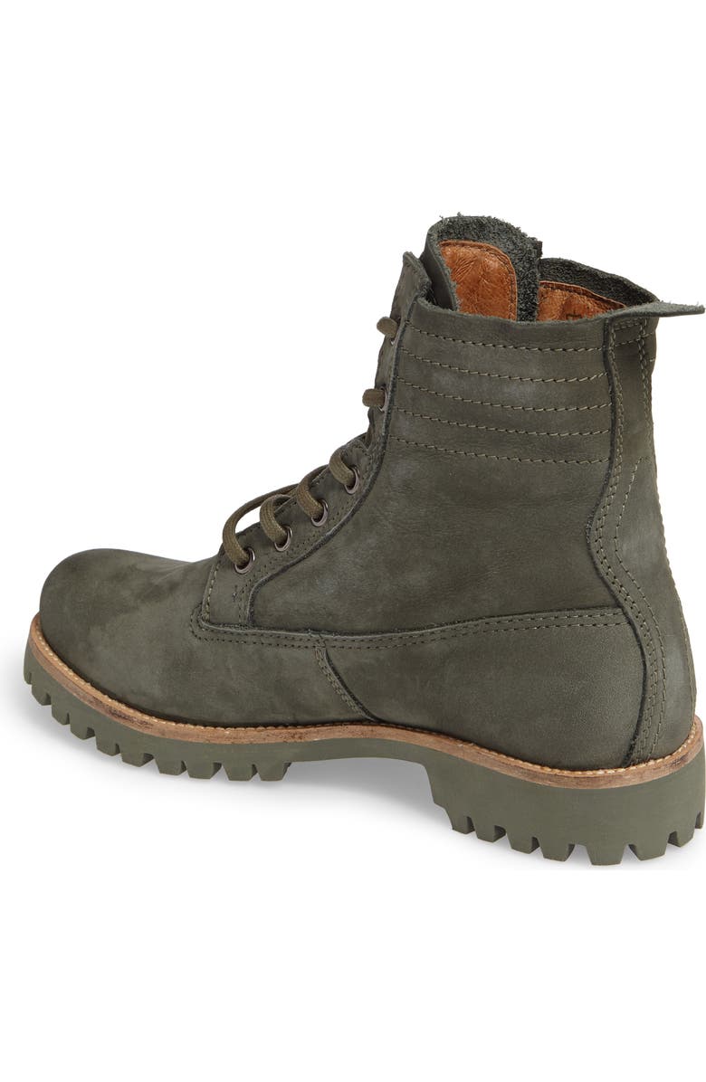 Blackstone OL23 Lace-Up Boot, Alternate, color, Dark Green Nubuck
