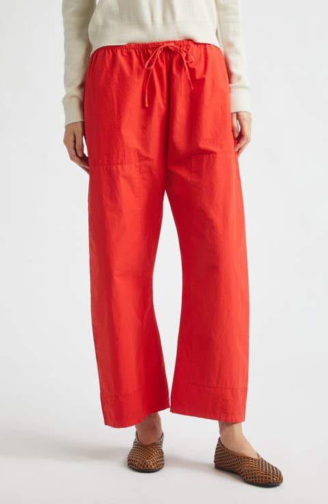 Kyoto Cotton Drawstring Utility Crop Pants