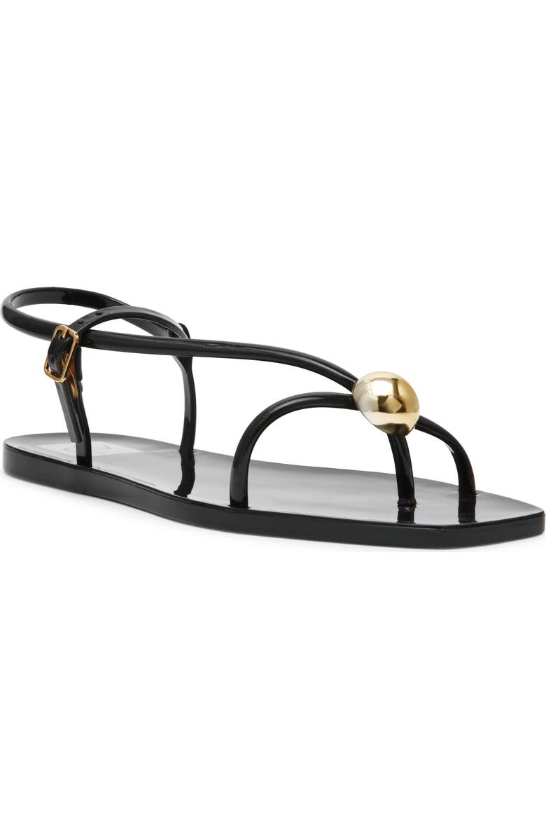 DV by Dolce Vita Jossie Flat Sandal, Main, color, Black Shiny