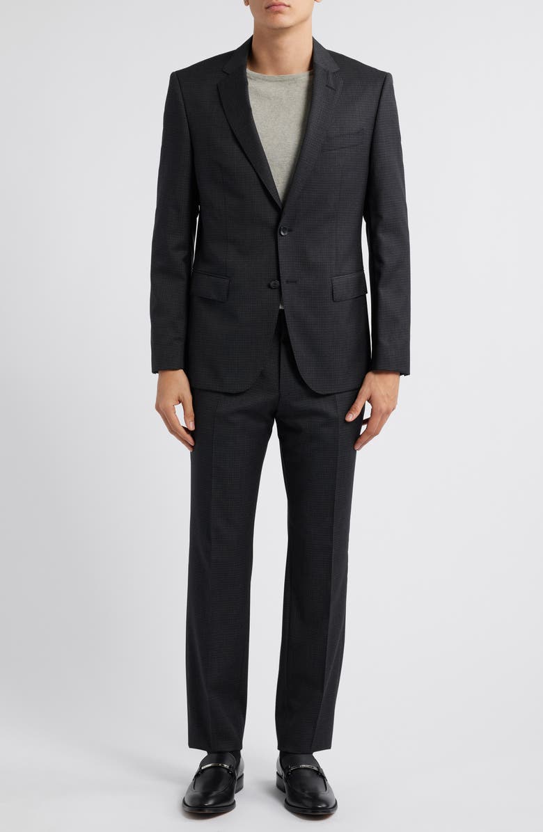 BOSS Huge Check Virgin Wool Suit, Main, color,