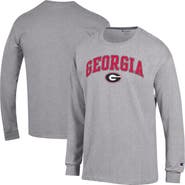 Champion Men's Champion  Heather Gray Georgia Bulldogs Arch Over Logo Long Sleeve T-Shirt