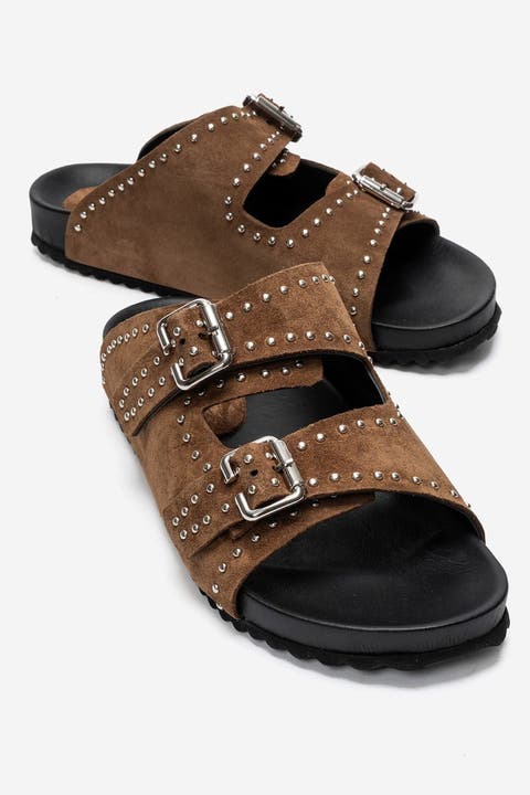 Avenelle Leather Double Band Sandal