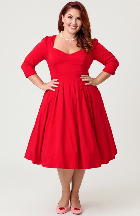 Plus Size Sweetheart Swing Dress