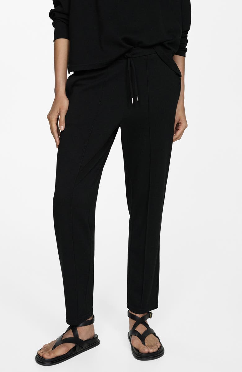 MANGO Pintuck Pleat Drawstring Pants, Main, color,