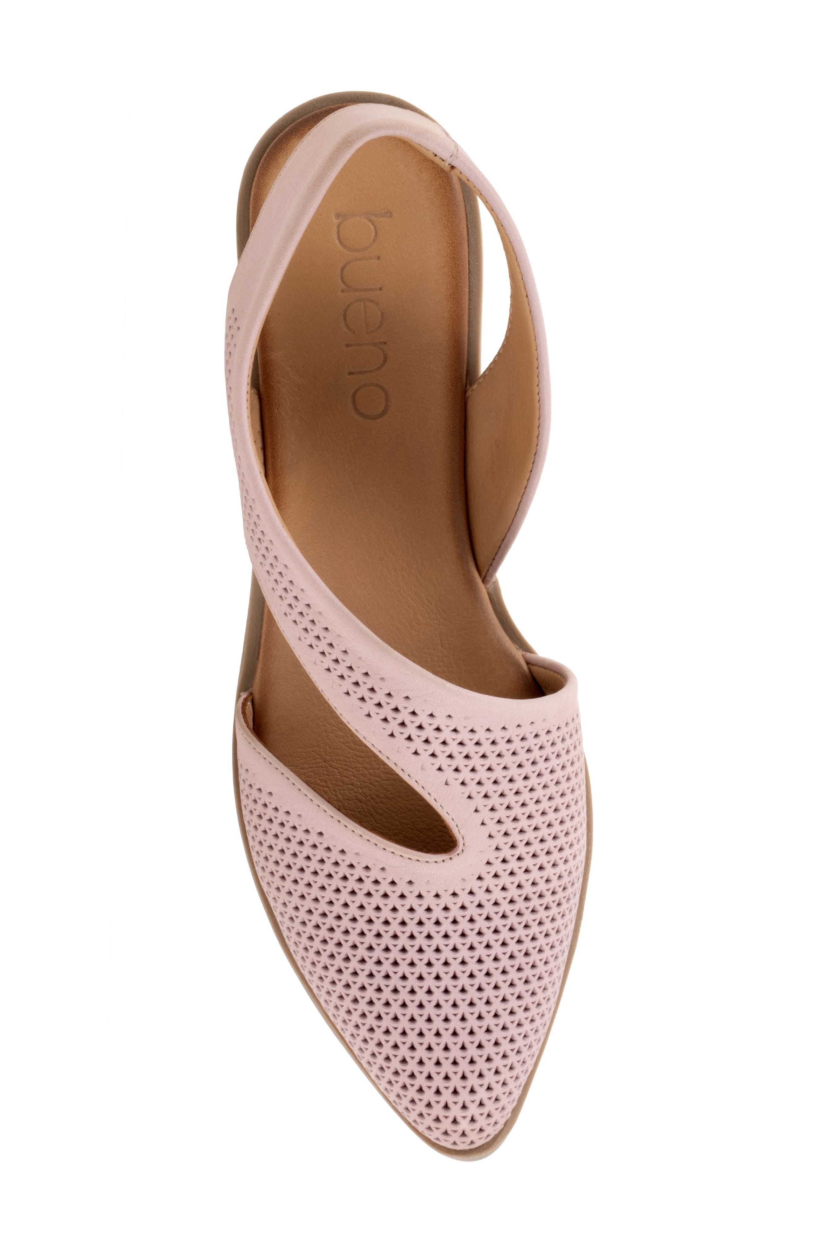 Bianca Perf Slingback Pointed Toe Flat, Alternate, color, ORCHID