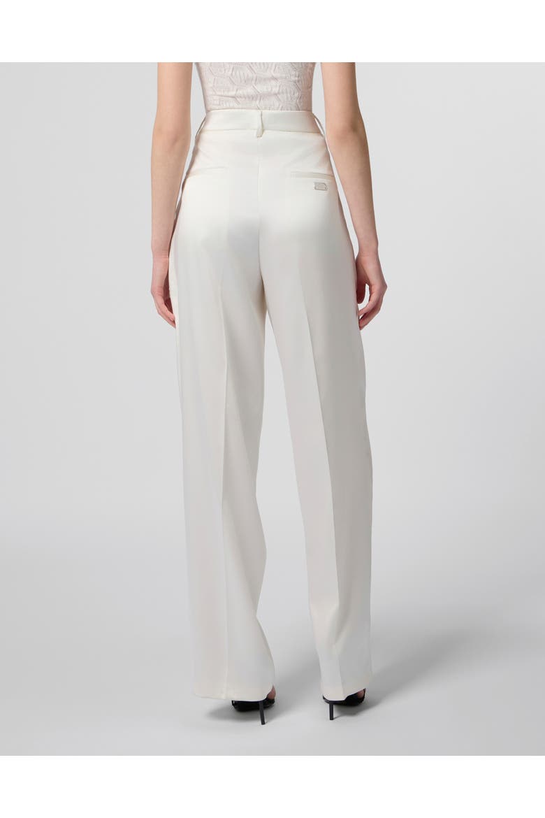 Satin Dame Fit Trousers Women, Alternate, color, white