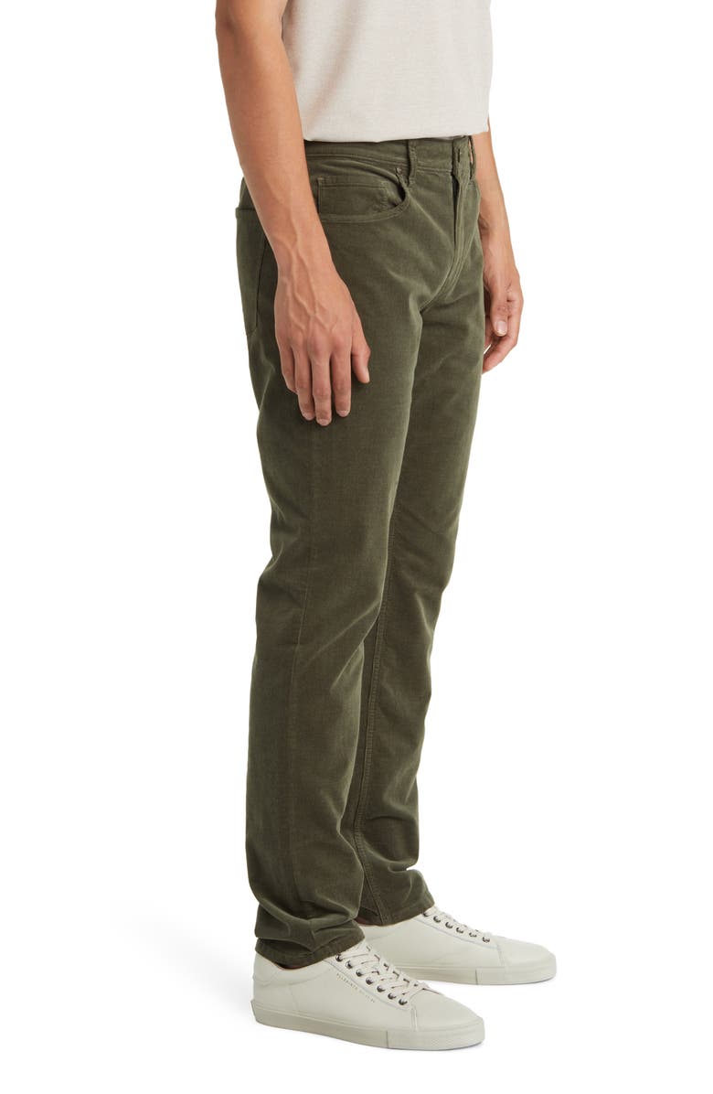 PAIGE Federal Corduroy Slim Straight Leg Pants, Alternate, color, Forest Shadow