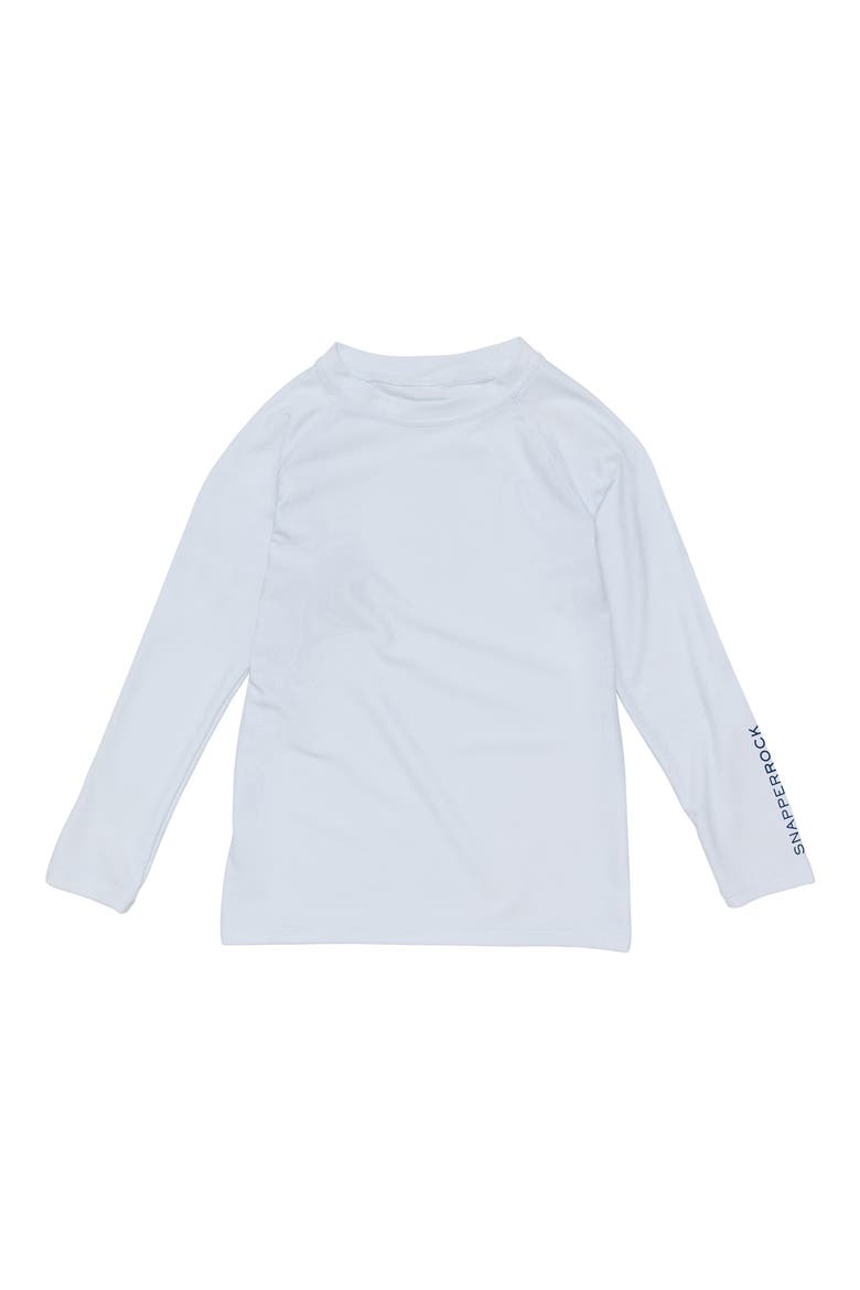 Kids' Long Sleeve Rashguard, Main, color, WHITE