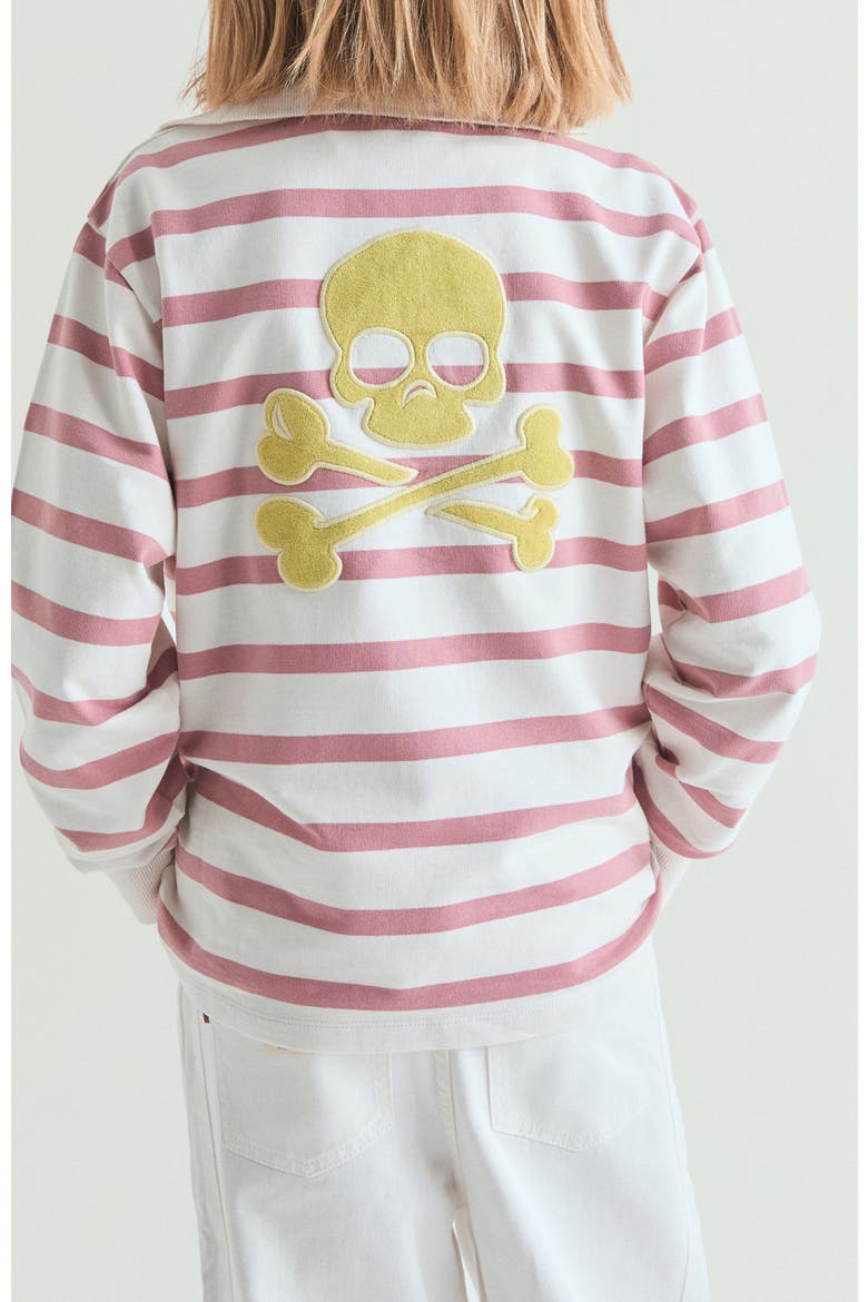 Striped Turtleneck Sweatshirt, Alternate, color, Pink Stripes