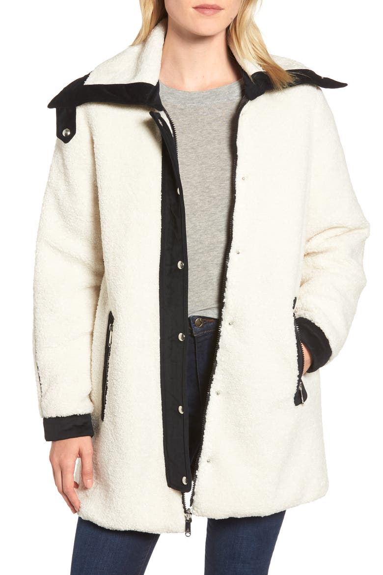 Berber Reversible Faux Shearling Coat, Main, color, IVORY
