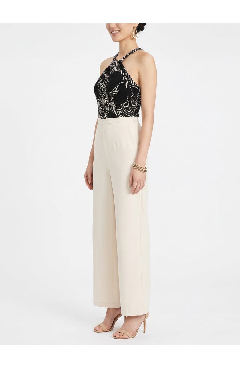 RACHEL Rachel Roy Jetti Halter Neck Wide Leg Jumpsuit, Alternate, color, Mono Floral Combo