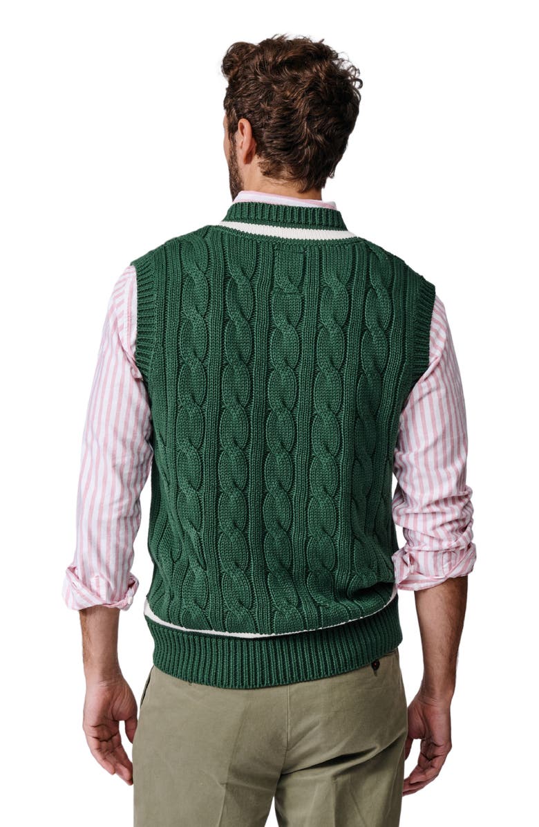 Aubin Everby V-Neck Cricket Slipover Vest, Alternate, color, Green