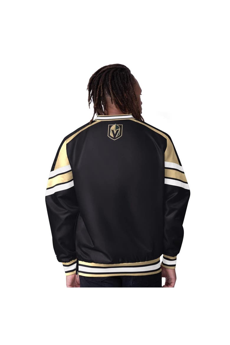 Men's Starter  Black Vegas Golden Knights Reliever V-Neck Pullover Jacket, Alternate, color, Black