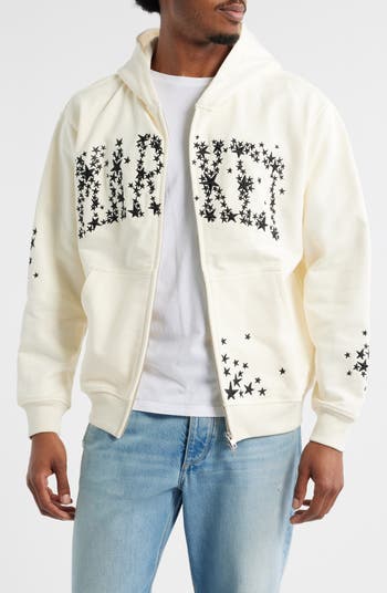 ◆PLASMA SPHERE◆ HARP JUMPER IN CREAM hooded zip-up jumper MARKET Galaxy Arc Embroiered Zip Hoodie | Nordstrom