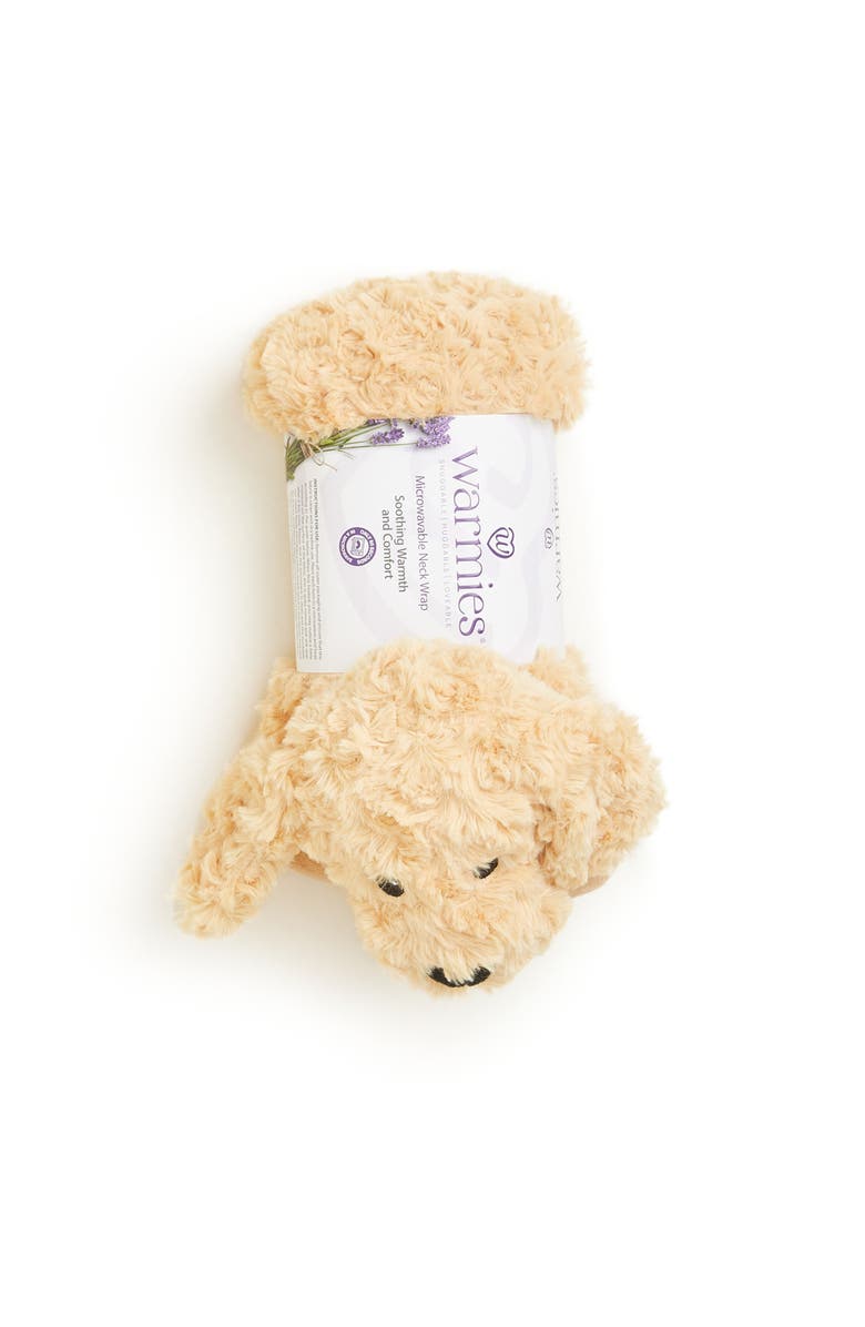 Warmies Golden Dog Plush Neck Wrap, Alternate, color, Gold