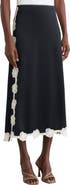 Reiss Doa Embroidered Floral Border Skirt