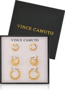 Vince Camuto Hoop and Stud Earring Set