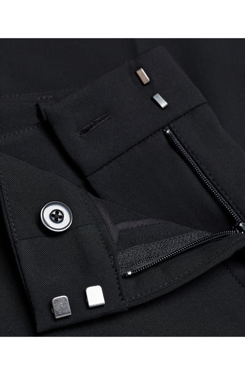 MANGO Wide Leg Flat Front Pants, Alternate, color,