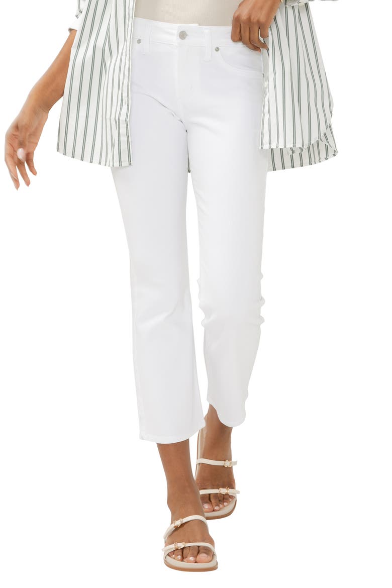 Suki Curvy Mid Rise Kick Flare Jeans, Alternate, color, WHITE