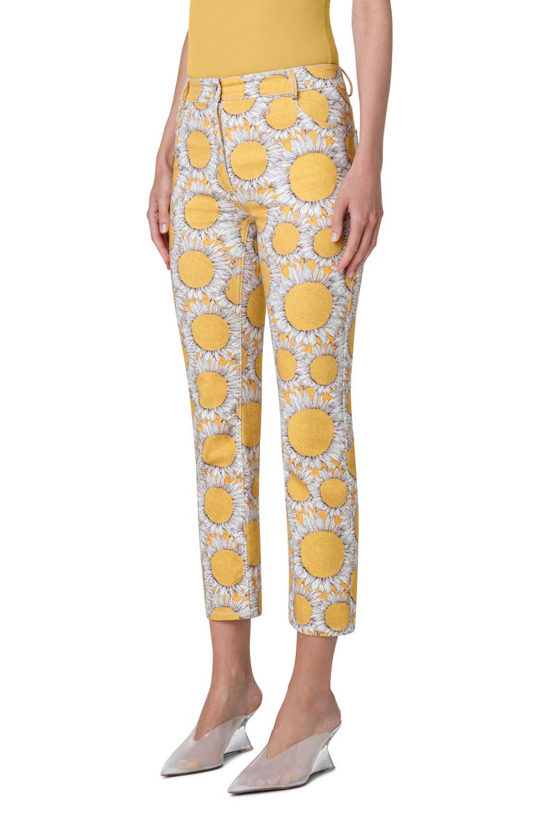 Maru Print Tapered Leg Ankle Jeans, Alternate, color, SUN