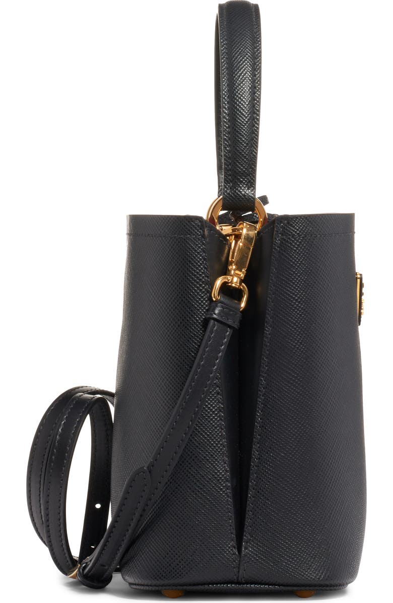 Prada Small Saffiano Leather Bucket Bag, Alternate, color,