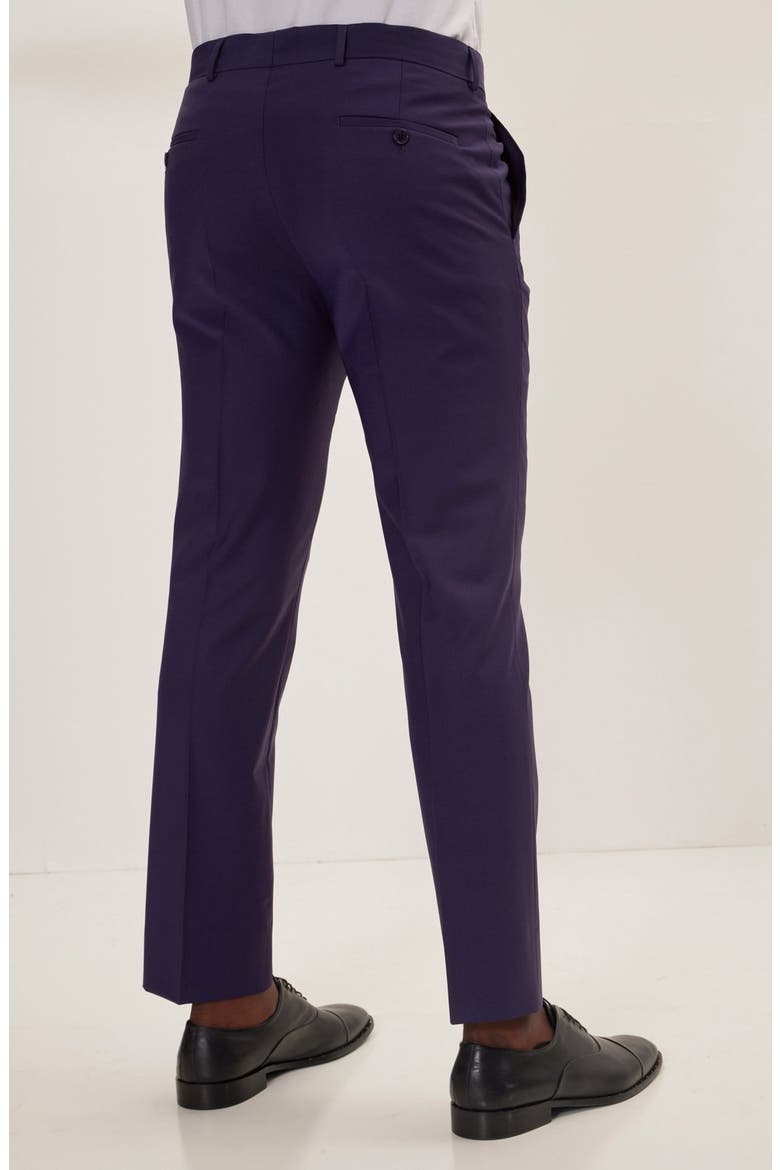 Super 120S Merino Wool Tuxedo, Alternate, color, AUBERGINE
