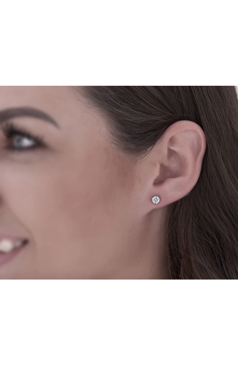 Bliss Diamond 3/4 ct TDW Diamond 3-Prong Martni Studs, Alternate, color, 14K White Gold