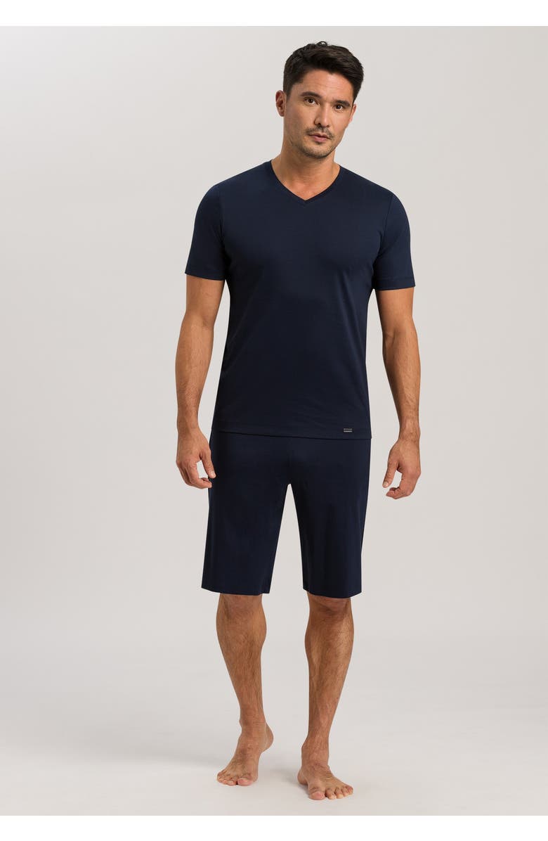 Hanro Night Selection Cotton Pajama Set, Alternate, color, Deep Navy