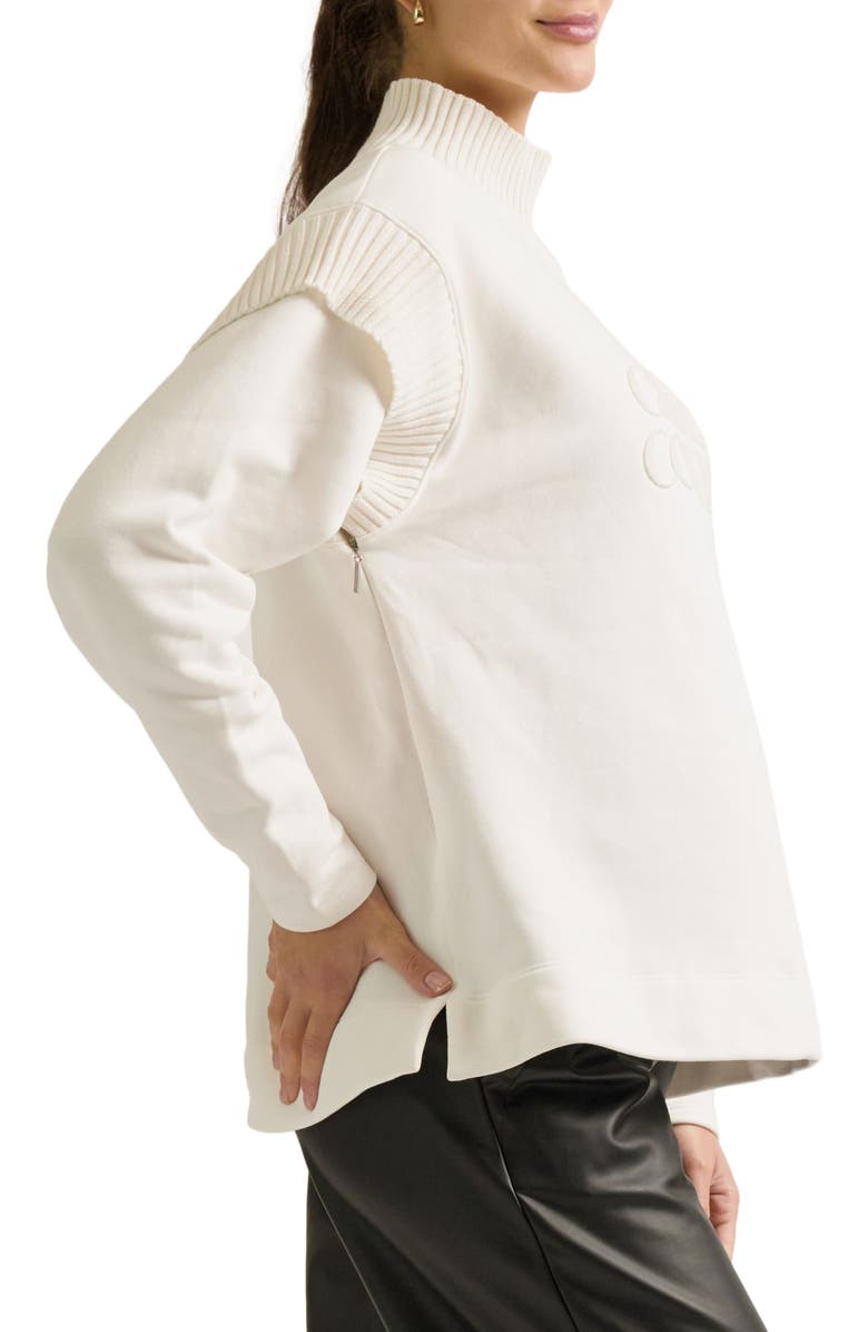 Cache Coeur Harper Maternity & Nursing Sweatshirt, Alternate, color, Ivory