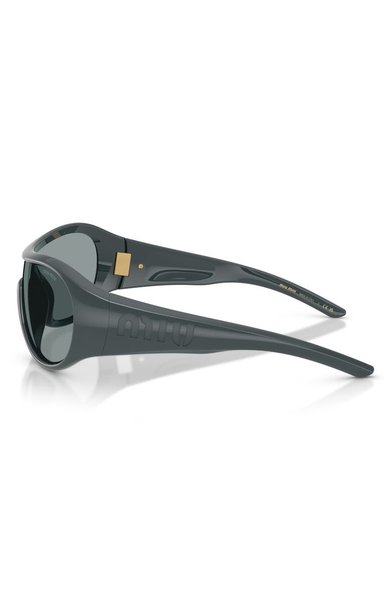 Miu Miu Runway Irregular Sunglasses, Alternate, color, Grey / Dark Grey