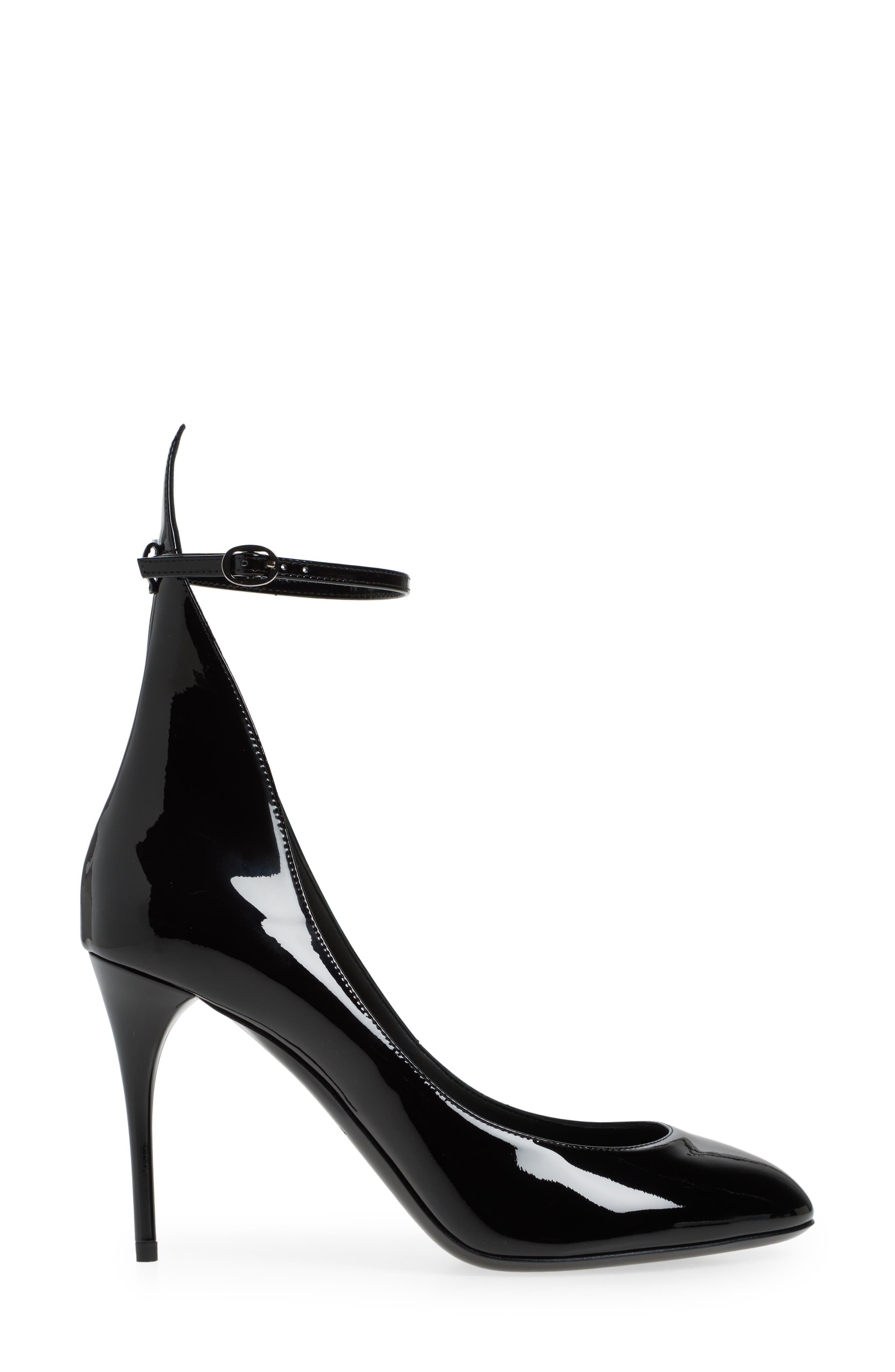 Show Ankle Strap Pump, Alternate, color, NOIR