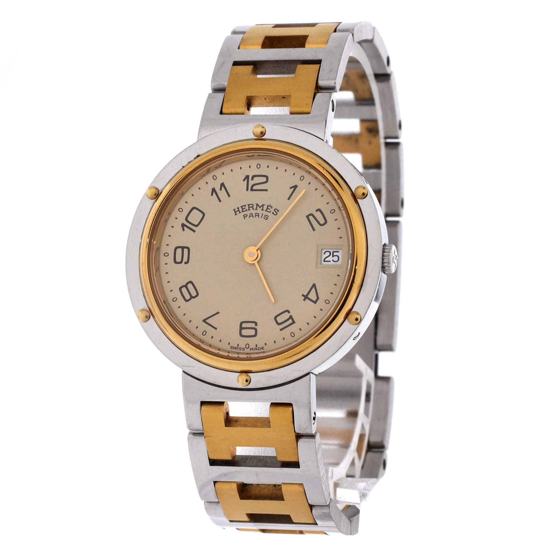 Clipper Quartz Watch Stainless Steel with Plated Metal 34, Alternate, color, Metallic Silver