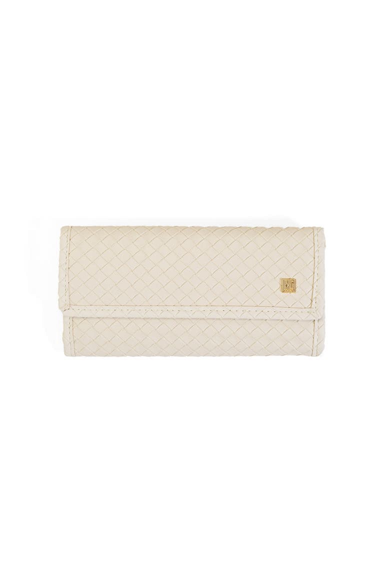 Woven Sand Jewel Wallet, Main, color, Tan