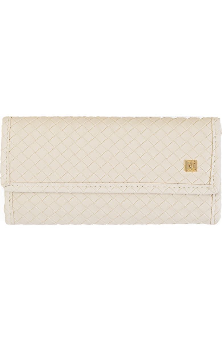 TRVL Design Woven Sand Jewel Wallet, Main, color, Tan