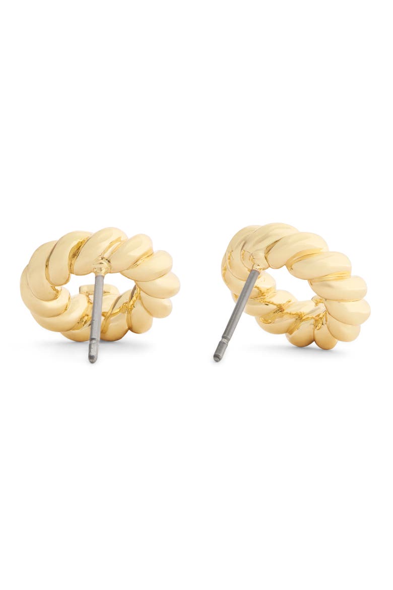 Twisted Open Stud Earrings, Alternate, color, SHINY GOLD
