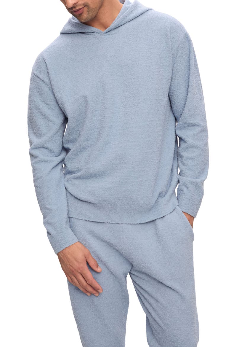 Recycled Bouclé Lounge Hoodie, Main, color, WEDGEWOOD BLUE